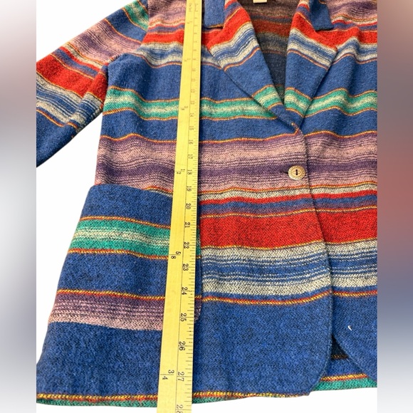 Vintage oversized blazer Colorful Striped - Picture 4 of 9